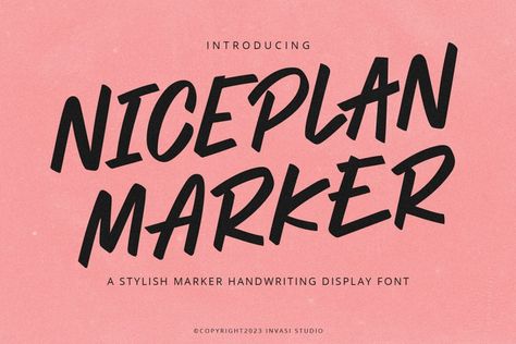 Niceplan font is meticulously crafted to replicate the organic feel of handwritten marker notes. This font achieves a realistic and natural appearance with its authentic marker look and Opentype ligature feature. Niceplan also supports multilingual characters, making it versatile for various language requirements. Try before you buy Niceplan font for iOS, Android, macOS, or Windows […] Get your free download of the Niceplan Font now at FreeFontDL - Free Font Download! Marker Font, Free Handwritten Fonts, Typography Packaging, Font Inspiration, Commercial Fonts, Graphic Design Fonts, Stylish Fonts, Creative Fonts, Retro Font