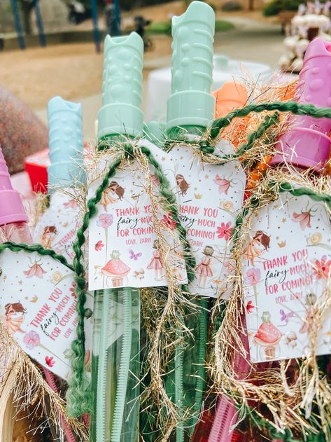 Fairy Tail Birthday Theme Party Ideas, Fairytale Fourth Birthday, Fairy Dust Birthday Party, Fairy Garden Birthday Party Favors, Fairy First Birthday Party Simple, Disney Fairy Birthday Party, Fairy Princess 1st Birthday Party, Fairy And Elves Party Ideas, Fairy Themed Goodie Bags