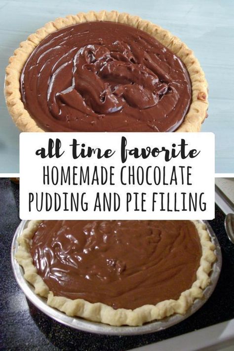 Chocolate Pie With Pudding, Homemade Chocolate Pudding, Chocolate Pie Recipes, Pudding Pie, Pie Pops, Pudding Pies, Chocolate Pie, Chocolate Pies, Delicious Pies