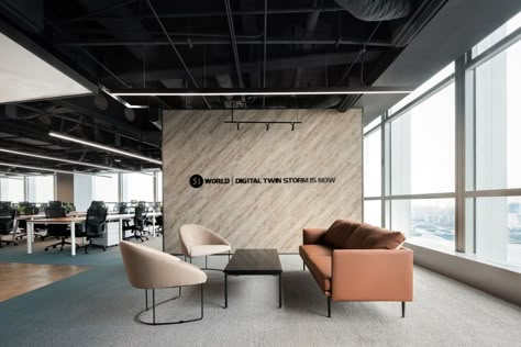 Office Lounge Area Design, Office Collaboration Area, Office Collaboration Space, Waiting Area Design, Office Waiting Area, Office Lobby Design, Office Lounge Area, Office Sofas, Digital Twin