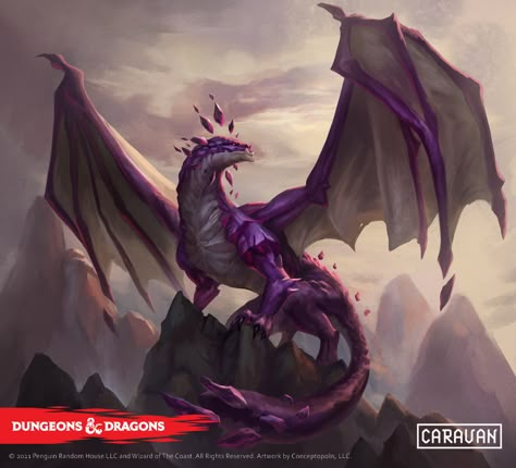 Amethyst Dragon, Chromatic Dragon, Dungeons And Dragons Art, Dnd Dragons, Dragon Sketch, Animal Babies, Dnd Monsters, Monster Concept Art, Dnd Art