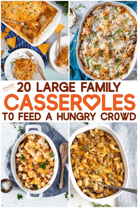 Easy Meals For A Crowd, Dinner For Crowd, Recipes For Casseroles, Large Family Dinner Ideas, Large Family Dinner, Meals For A Crowd, Family Casseroles, Family Gathering Food, Casseroles Easy