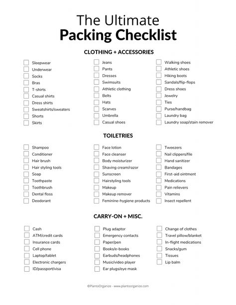 First Time Flying Tips, Home Binder Printables, Beach Trip Packing, Trip Essentials Packing Lists, Weekend Packing List, First Time Flying, Budget Binder Printables, Organizational Printables, Beach Vacation Packing