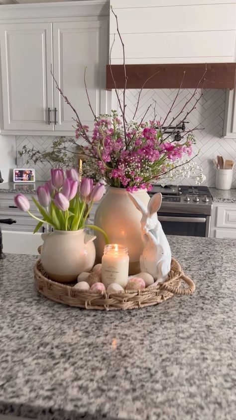 Spring Entryway Table Decor, The Meaning Of Easter, Easter Inspiration Decor, Spring Centerpieces, The Crown Of Thorns, Easter Color, Farmhouse Pictures, Table Centerpieces For Home, Easter 2024