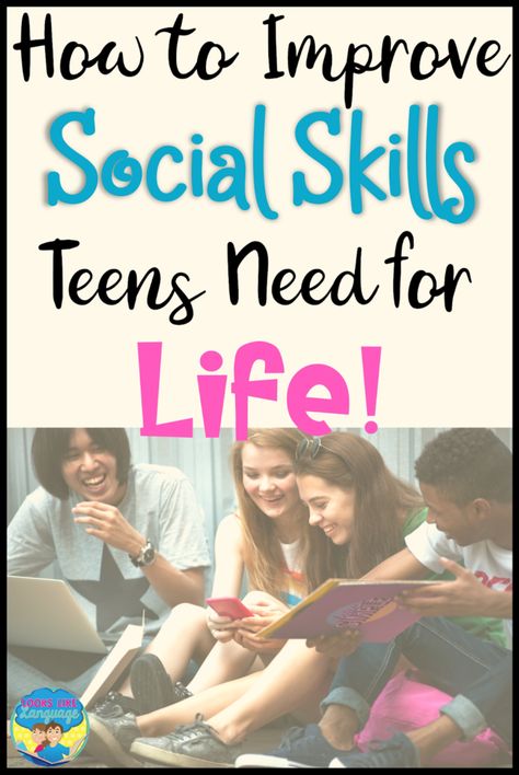 Tips and a free download for how to improve social skills teens need for life! Social Skills Teens, Better Communication Skills, Improve Social Skills, Mind Facts, Speech Teletherapy, Social Health, Social Skills Lessons, Better Communication, Social Skills Groups