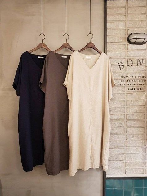 ac796a52db3f16bbdb6557d3d89d1c5adesc42121193ri Loose Fit Dress, Linen Fashion, Cotton Linen Dresses, Loose Fitting Dresses, Super Cute Dresses, Vest Fashion, Organic Linens, Fit Dress, Linen Women