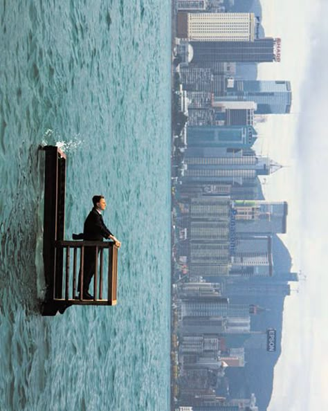 Photography: Philippe Ramette- French artist who captures surreal self-portraits in which he appears to be defying gravity. Danxia Landform, Surreal Photography, Tim Walker, Rene Magritte, Foto Tips, Surrealism Photography, David Hockney, Foto Art, Inception