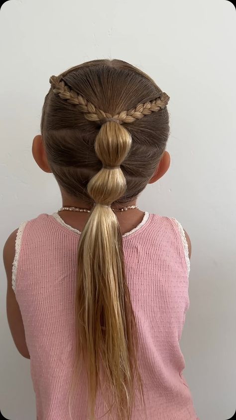 HAIRY STYLES FOR KIDS | ✨SUMMER STYLE✨ Tag us if you try it! #kidshairstyles #toddlerhairstyles #babyhairstyles #littlegirlhairstyles #littlegirlhairideas... | Instagram Toddler Gymnastics Hair, Gymnastics Hairstyles For Kids, Braid For Kids, Morning Before School, Girls Hairdos, Cute Toddler Hairstyles, Intricate Hairstyles, Girly Hairstyles, Gymnastics Hair