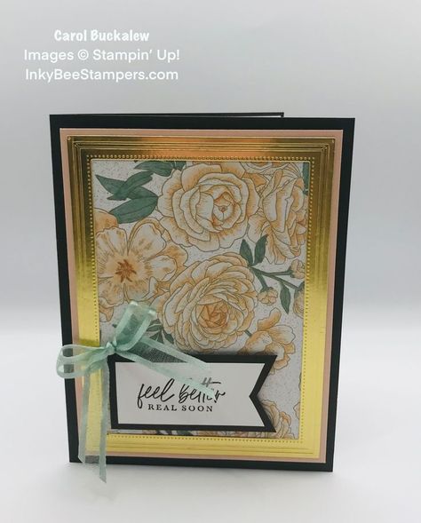 Abigail Rose Get Well Card Fabulous Frames Dies, Memory Notebook, Rose Got, Sun Prints, June 2022, Rose Cottage, Card Kits, Stamping Up Cards, June 1