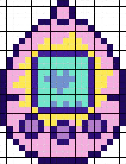 Heat Beads Patterns, Tamagotchi Alpha Pattern, Perler Bead Pride Patterns, Kidcore Perler Bead Patterns, Perler Bead Grid Patterns, Cute Tiny Perler Bead Patterns, Medium Perler Bead Patterns, How To Iron Perler Beads, Perler Bead Templates Pixel Art