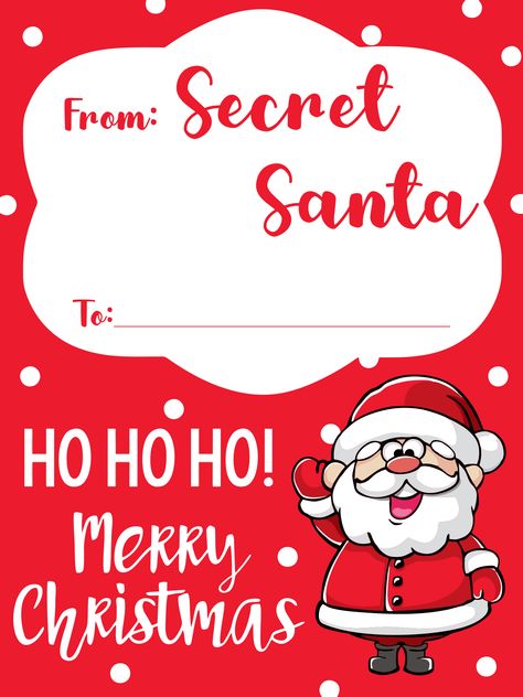 Secret Santa Printable Tags, Secret Santa Labels Free Printable, Printable Secret Santa Tags, Secret Santa Cards Free Printable, Secret Santa Letter Ideas, Secret Santa Gift Tags For Coworkers, Secret Santa Gift Tags Free Printable, Secret Santa Tags Free Printable, To And From Tags Printable