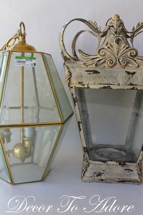 How to make a French chandelier Chandelier Redo, French Lamps, French Lantern, Lantern Decorations, Lantern Light Fixture, Chandelier Makeover, French Chandelier, Small Entryways, Light Guide