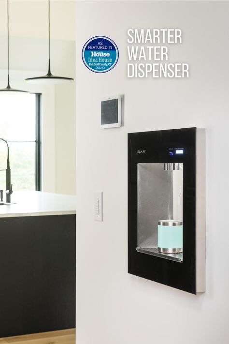 Built In Water Bottle Filler, Water Bottle Refill Station In Home, Home Gym Water Dispenser, In Wall Water Dispenser, Built In Water Cooler, Hidden Water Cooler In Kitchen, Water Bottle Filler In House, Water Bottle Dispenser, Water Bottle Filling Station Home