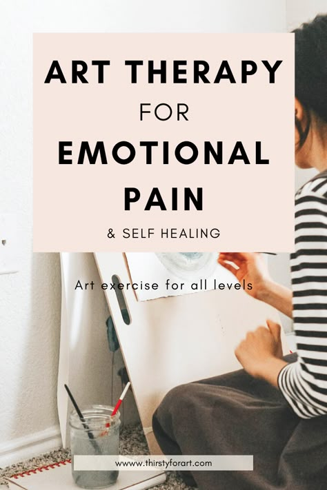 Art Therapy Activity for Emotional Pain / Self Healing — Thirsty For Art Anger Art Activity, Therapeutic Art Activities For Adults, Therapy Painting Ideas, Therapy Drawing Ideas, Art Therapy Activities Printables, Art Therapy Prompts, Painting Emotions, Healing Emotions, Art Therapy Exercises