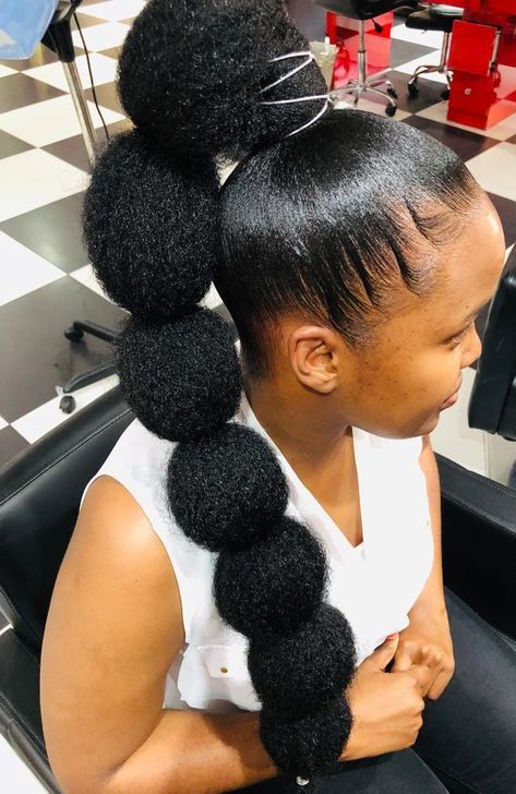 Puff Gel Hairstyles, Long Puff Ponytail Hairstyles Black Women, 4c Ponytail Hairstyles Extension, Ponytail Hairstyles For Bridesmaids In Ghana, Afro Hair Ponytail, Up Gel Hairstyles, Ponytail Marley Hair, Big Afro Puff Ponytail, Plaited Ponytail