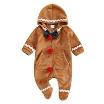 Gingerbread Man Outfit, Gingerbread Costume, Baby Gingerbread, Baby Christmas Costumes, Gingerbread Outfit, Newborn Christmas Outfit, Christmas Jumpsuit, Girl Christmas Outfit