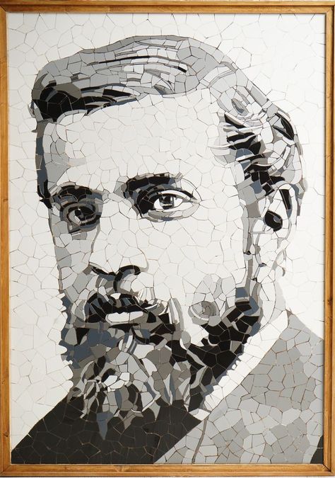 Gaudi Mosaic, Mosaic Portrait, Antoni Gaudi, Face Sketch, Art Theme, Face Art, Mosaic Art, Powerpoint Presentation, I Tattoo