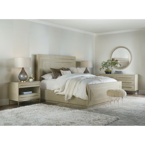 Hooker Furniture Bedroom, Statement Bed, Luxury Bed Frames, Handcrafted Bed, Six Drawer Dresser, Queen Panel Beds, Bedroom Panel, Luxury Bed, Panel Headboard