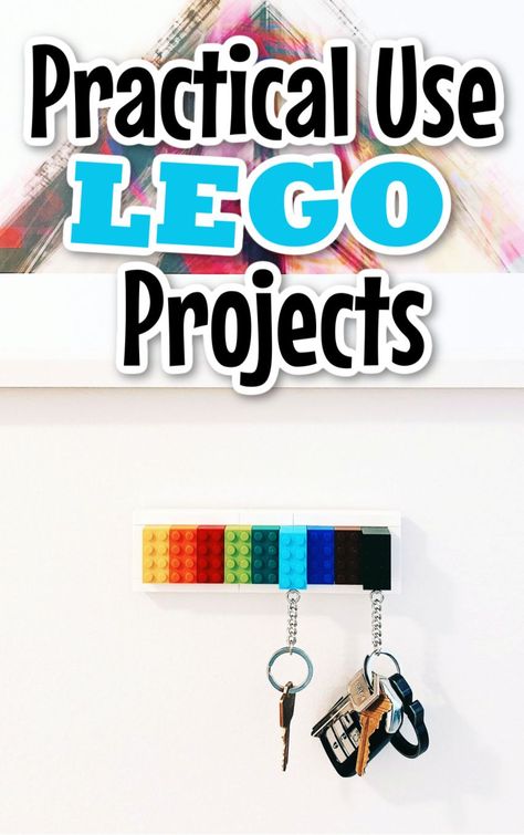 Practical Lego Builds, Functional Lego Creations, Lego Home Decor Diy, Lego Magnets Diy, Useful Lego Ideas, Lego Creations For Adults, Lego Projects For Adults, Lego Crafts To Sell, Diy Lego Key Holder