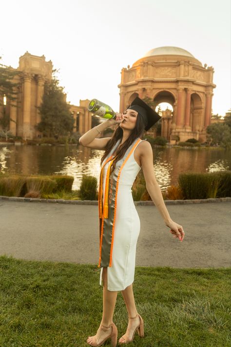 College Grad Pics Champagne, Graduation Photos With Champagne, College Grad Photoshoot Champagne, Grad Champagne Pic, Graduation Photos Champagne, Graduation Pictures With Champagne, Utrgv Graduation Pictures, College Graduation Pictures Champagne, Graduation Champagne Picture