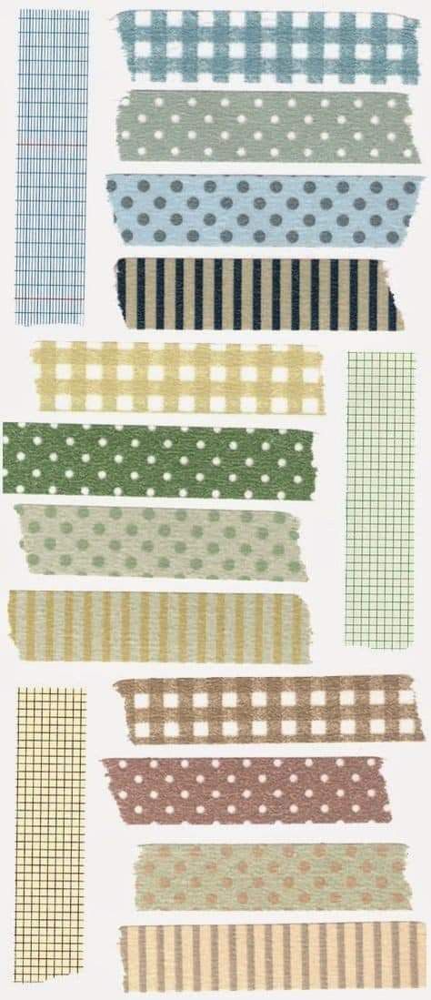 Different Patterns, Washi, Dots, Scrapbooking, Stripes, Fabric, White