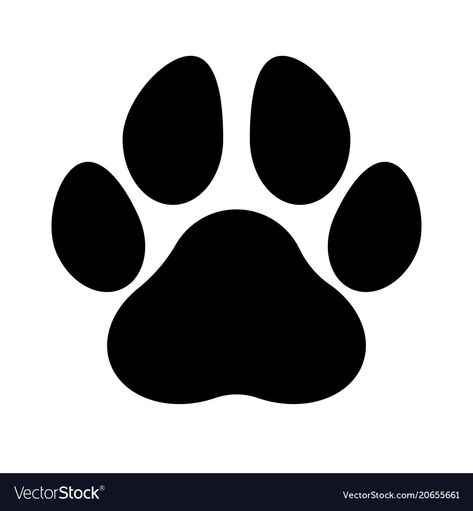 Dog Paw Print Silhouette, Paw Illustration Dog, Dog Paw Silhouette, Dog Siluette, Black Silhouette Art Ideas, Dog Paw Illustration, Paw Print Stencil, Paw Print Silhouette, Paw Print Outline