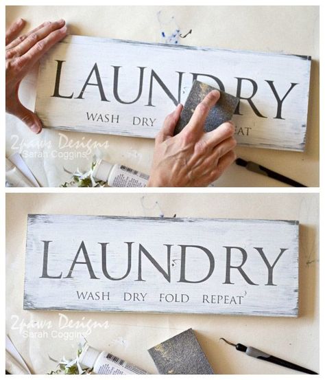 Decorate your laundry room with a fun handmade sign! Click here for 20 DIY Laundry Room Signs step-by-step tutorials. #thecraftyblogstalker #laundryroomsigns #handmadesigns Do It Yourself Decoration, Laundry Room Sign, Room Storage Diy, Laundry Sign, Wooden Signs Diy, Laundry Room Signs, Laundry Signs, Laundry Decor, Laundry Room Diy