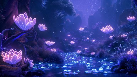 Genshin Impact Environment Art, Aesthetic Wallpaper Landscape Desktop, Wallpaper 1080x1920 Full Hd Pc, Glowing Garden, Garden At Night, Fantasy Background, Desktop Wallpaper Art, Splash Art, Cute Desktop Wallpaper