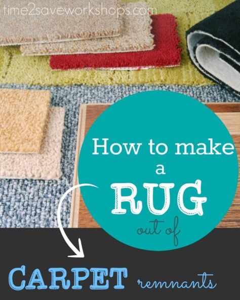 Carpet Remnants Diy, How To Make Rugs, Leftover Carpet, Kasey Trenum, Make A Rug, Carpets Design, Carpet Diy, Diy Rugs, Basement Carpet