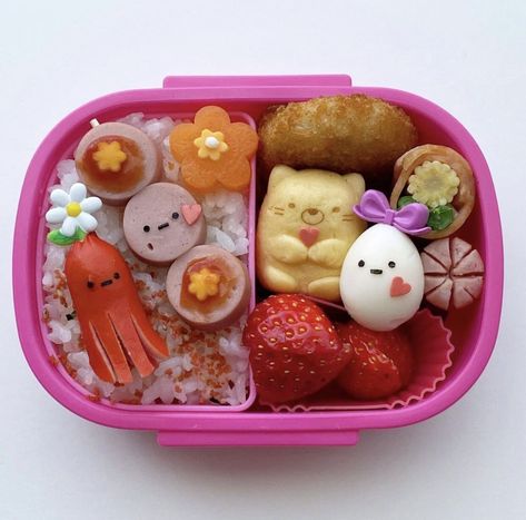 Lonche Aesthetic, Bento Box Lunch Cute, Cute Lunch Ideas, Bento Cute, Bento Box Cute, Cute Lunches, Bento Box Ideas, Kotak Bento, Homestead Layout