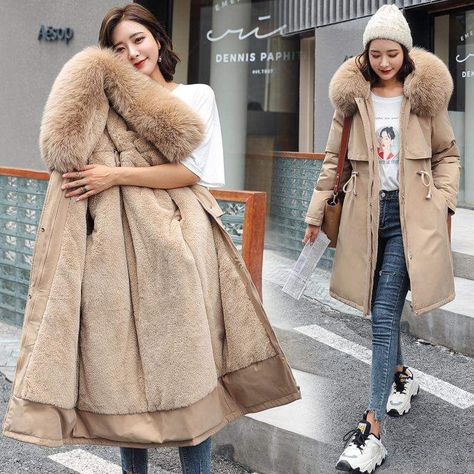 ea8fcd92d59581717e06eb187f10666ddesc53167890ri Winter Promotion, Jackets For Women Winter, Winter Jackets Women Parka, Coat Jacket Women, Red Parka, Parka Coat Women, Women Winter Fashion, Winter Jacket Women, Parka Style