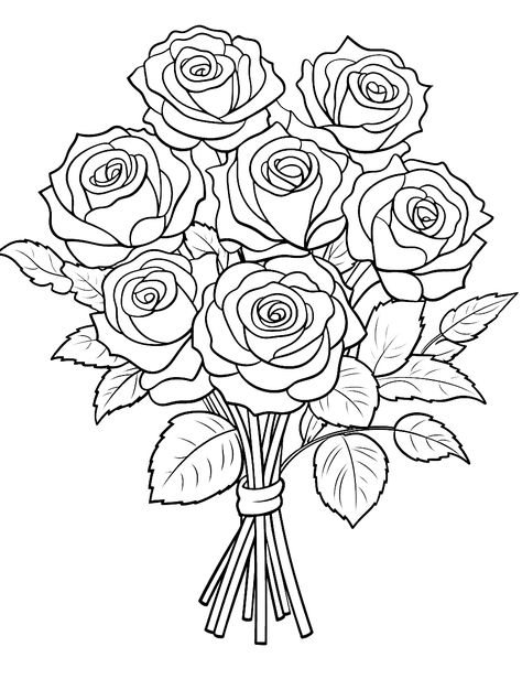 Cute Coloring Pages Free Printable, Teknik Quilling, Flower Colouring Pages, Free Adult Coloring Printables, Printable Flower Coloring Pages, Rose Coloring Pages, Adult Colouring Printables, Coloring Pages Free Printable, Detailed Coloring Pages