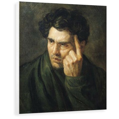 'Portrait of Lord Byron' Painting Marlow Home Co. Size: 60 cm H x 49.1 cm W x 3.8 cm D, Format: Wrapped Canvas Theodore Gericault, Liberty Leading The People, Greatest Journey, Gibbous Moon, Journey Design, Franz Marc, Lord Byron, William Turner, Print Portrait