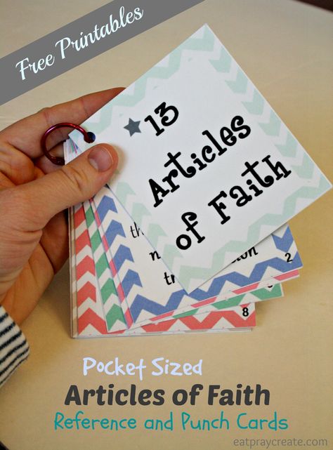 I’m so excited to share these simple but cute Pocket Sized Article of Faith Reference Cards with all of you. Also included is an ‘I know my Articles of Faith’ punch card! I serve in the Primary at my church and these make a perfect gift for the children. They would also make a great gift for the Young Women in your ward. Enjoy! Download your Free Printables here…Printable Articles of Faith Cards Once you have downloaded and printed your files (you will need a  {Read More} Finishing Garage, Quotes God Faith, 13 Articles Of Faith, 8 Is Great, Garage Stairs, Primary Activity, Activity Day Girls, Articles Of Faith, Primary Activities