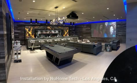 Luxury Game Room, Home Theater Room Design, Home Bar Rooms, Man Cave Room, Men Cave, Game Room Basement, Home Cinema Room, Game Room Bar, Home Bar Designs