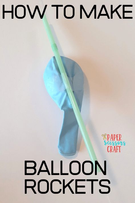 How to Easy Make Balloon Rockets for Kid's Science Balloon Crafts For Kids, Rocket Experiment, Balloon Rockets, Balloon Activities, Rocket Ship Craft, Stem Night, Indoor Toddler Activities, Kids Life Skills, Stellar Vbs