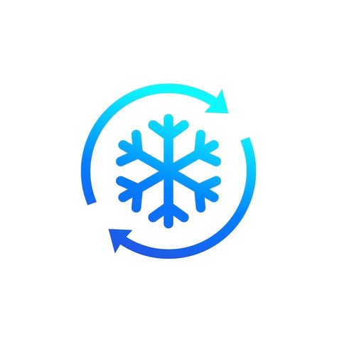 Defrost icon with arrows, vector | Premium Vector #Freepik #vector #cold-icon #ice-icon #temperature-icon #freeze Temperature Logo, Ice Logo Design, Cold Icon, Ice Icons, Ice Icon, Ice Logo, Cold Storage, Cold Temperature, Logo Food