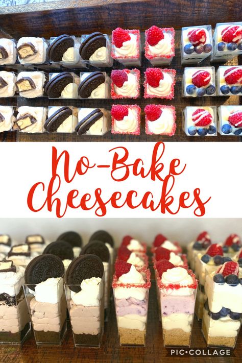 Dessert Shooters Recipes, No Bake Cheesecakes, Dessert Cups Recipes, Mason Jar Desserts, Cheesecake Mix, Cravings Food, Mini Dessert Cups, Food Recipes For Dinner, Individual Desserts