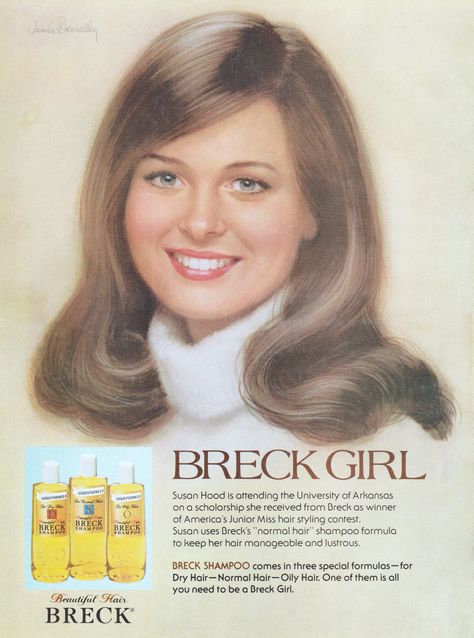 Breck girl Shampoo Advertisement, Shampoo Ads, Breck Shampoo, Prell Shampoo, Vintage Beauty Products, Vintage Makeup Ads, Vintage Beauty Ads, Vintage Advertising Art, Product Ads