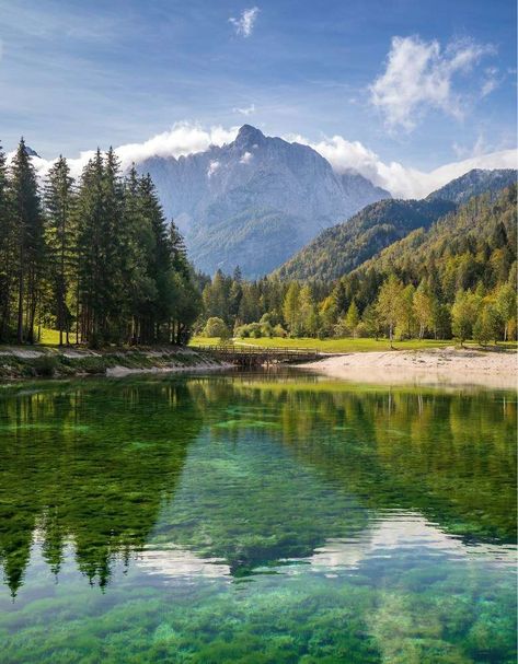 crystal clear water at Jezero Jasna Lake Slovenia, https://www.werenotinkansasanymore.com/jezero-jasna-lake/ Lake Jasna Slovenia, Lake Reference, Pretty Lake, Mountains And Lake, Pretty Nature Pictures, Ice Lake, Water Images, Artificial Lake, River Landscape