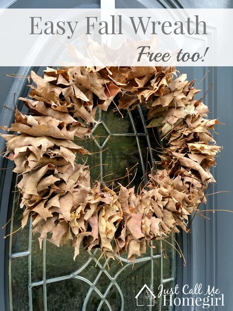 Fall Leaf Wreath Diy, Elegant Fall Wreaths, Diy Leaf, Easy Fall Wreaths, Fall Leaf Wreaths, Diy Fall Wreath, Elegant Fall, Fall Projects, Fall Leaf