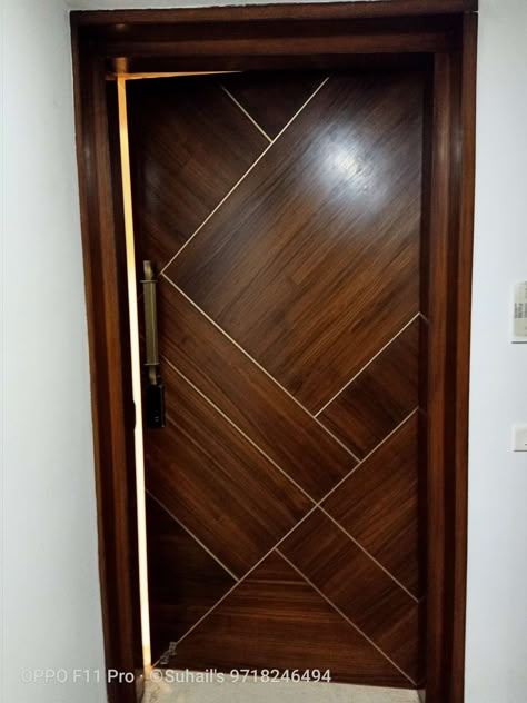 Door Designs by Interior Designer SAMS DESIGNS, Delhi | Kolo Flush Doors Design Modern, Single Main Door Designs, Design For House, Main Doors, Flush Door Design, House Front Door Design, Gate Designs Modern, House Main Door, House Main Door Design