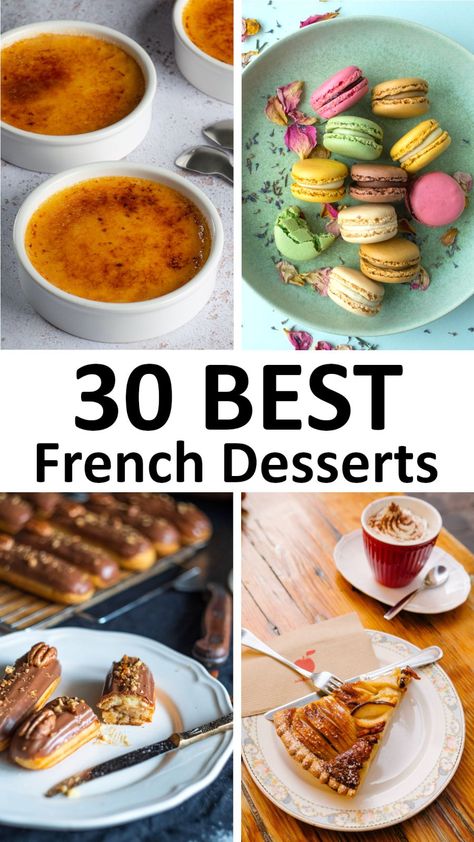 Country Club Desserts, French Deserts Easy, Parisian Desserts, French Desserts Easy, French Snacks, Trendy Desserts, Traditional French Desserts, French Cuisine Recipes, French Cooking Recipes