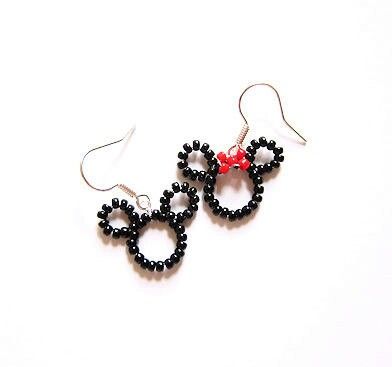 Love Anting Manik, Mickey Earrings, Ears Earrings, Selling Handmade Items, Motifs Perler, Beaded Jewlery, Ear Earrings, Mickey And Minnie Mouse, Minnie Mouse Ears