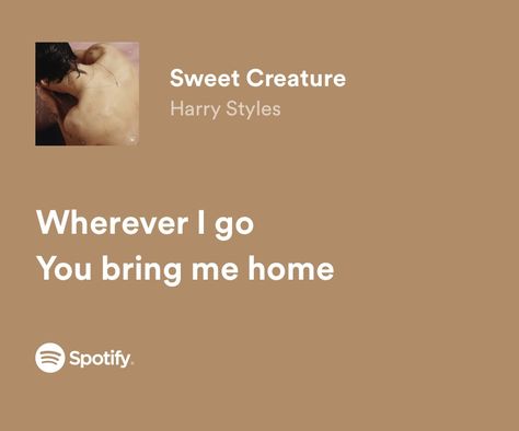 Harry Styles Lyrics Spotify, Song Lyrics For Him, Sweet Creature Lyrics, Matching Status, Harry Styles Hs1, Songs For Her, Lyrics For Him, Put A Price On Emotion, Spotify Song Lyrics