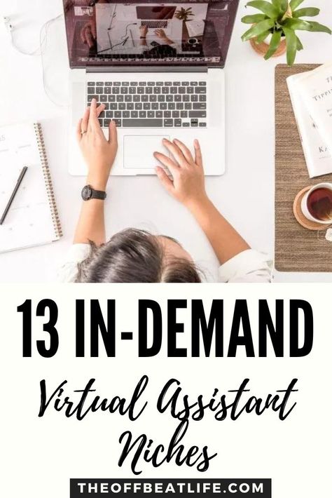 With the rise of the digital age, more and more businesses are looking for virtual assistants to help them with a wide range of tasks. But not all virtual assistant jobs are created equal. Some niches are in higher demand than others, so it’s important to choose one that you’re familiar with and that you can market yourself well in. That’s why we have put together a list of the 13 best virtual assistant niches that are in high demand. #remotework #onlinejobs #workfromhome #theoffbeatlife Market Yourself, Admin Assistant, Virtual Assistant Jobs, Work Goals, Mo Money, Business Basics, Client Management, Virtual Assistant Business, Work Opportunities