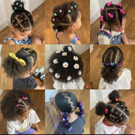 Black Baby Girl Hairstyles, Baby Girl Hairstyles Curly, Cute Toddler Hairstyles, Easy Little Girl Hairstyles, Girly Hairstyles, Kids Curly Hairstyles, Lil Girl Hairstyles, Toddler Hairstyles, Toddler Hairstyles Girl