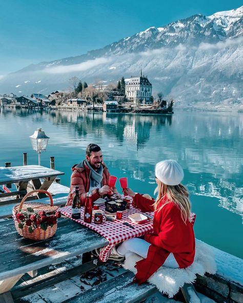 Jo’S Style Lifestyle on Instagram: “Moments for Two 🌹🥂🥰 Always with my Valentine ❤️ Are you ready for Valentine’s Day?? 📍Iseltwald Raclette picnic 🧺 #momentsfortwo…” Iseltwald Switzerland, Raton New Mexico, Switzerland Adventure, Switzerland Photography, Romantic Honeymoon, Switzerland Travel, Beautiful Villages, Swiss Alps, Beautiful Photos Of Nature