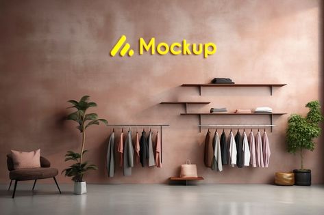 Store interior mockup design | Premium Psd #Freepik #psd #clothing-logo #fashion-logo #fashion-mockup #logo Store Mockup, Clothes Mockup, Fashion Mockup, Mockup Logo, Clothing Mockup, Store Interior, Clothing Logo, Fashion Logo, Mockup Design