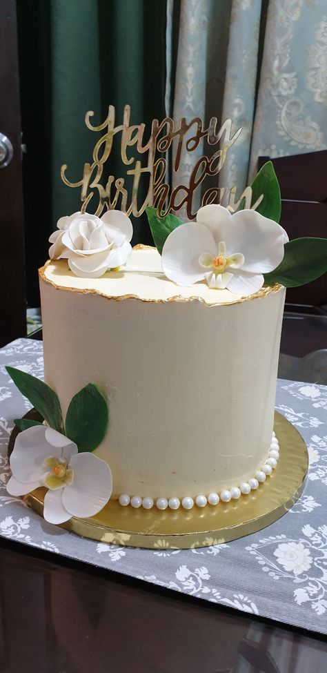 Orchids Gumpaste 70th Birthday 75th Birthday Parties, Birthday Flowers Bouquet, 70th Birthday Cake, 75th Birthday, Birthday Cakes For Women, 70th Birthday Parties, Cakes For Women, Birthday Party Cake, 70th Birthday